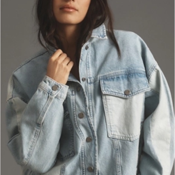 Pilcro Colorblock Denim Jacket - Picture 2 of 6